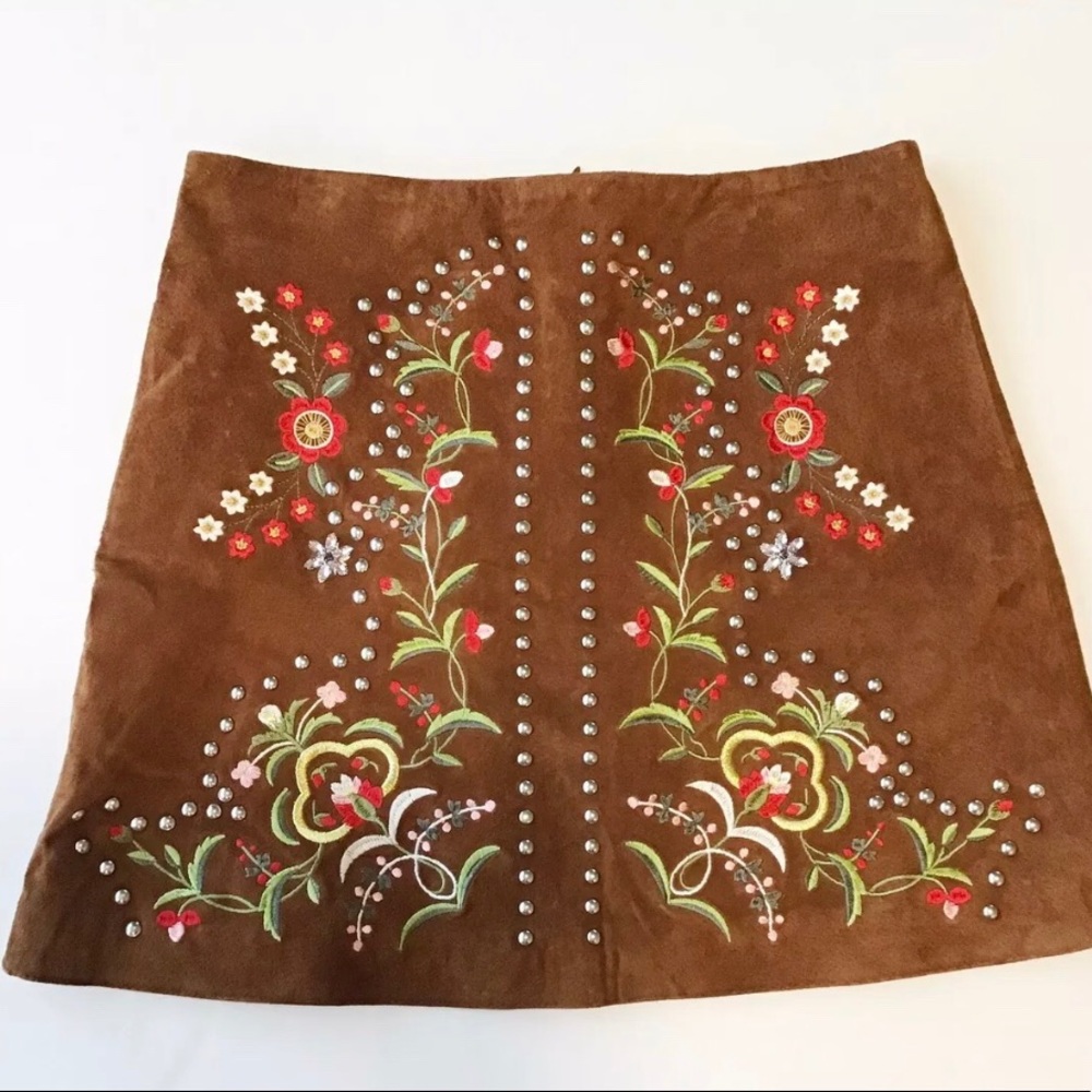 Zara Suede Skirt extra small